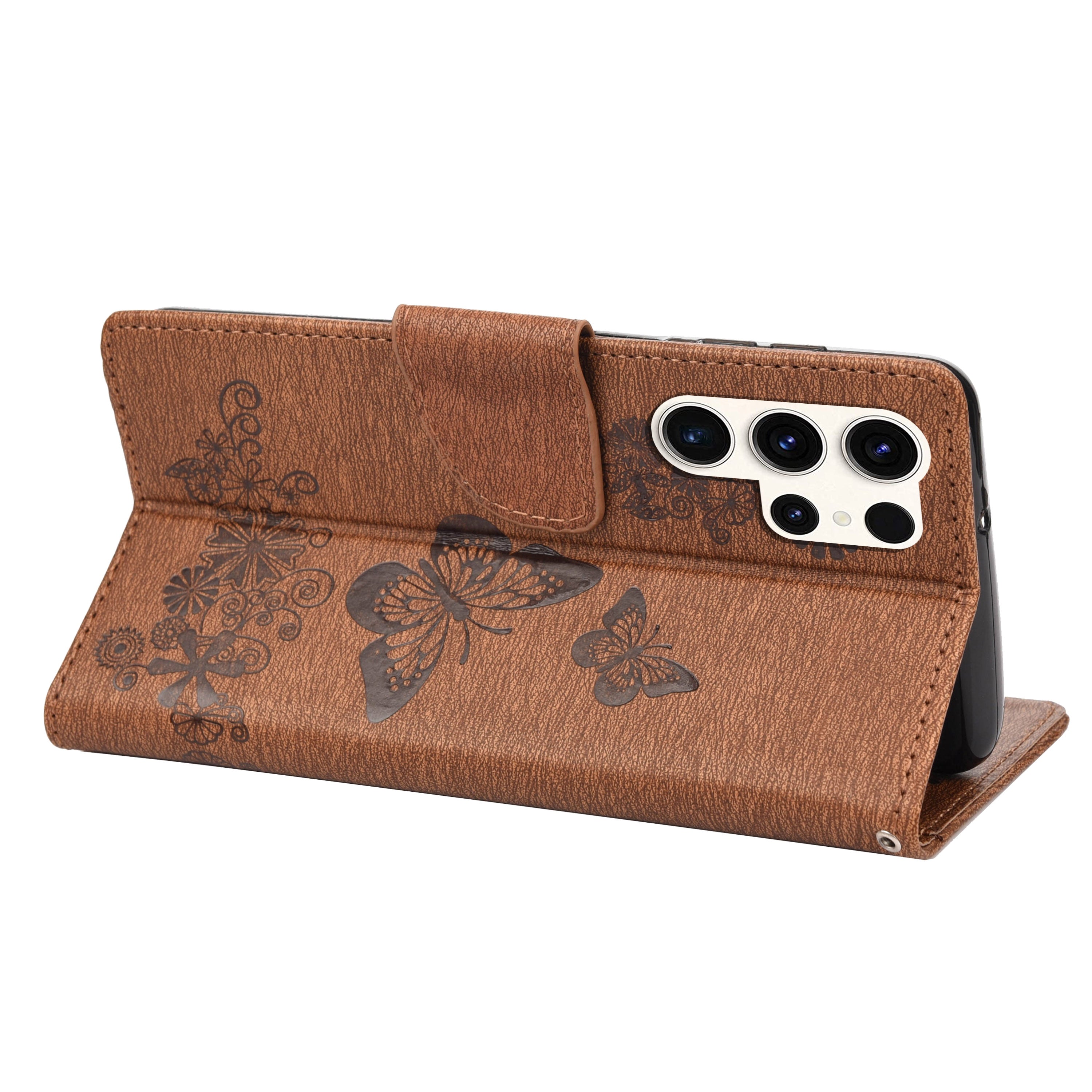 Anti-drop Phone Cover for Samsung Galaxy S23 Ultra PU Leather Phone Case Wallet Butterflies Flower Imprinting Shell with Stand Anti-drop Phone Cover for Samsung Galaxy S23 Ultra PU Leather Phone Case Wallet Butterflies Flower Imprinting Shell with Stand